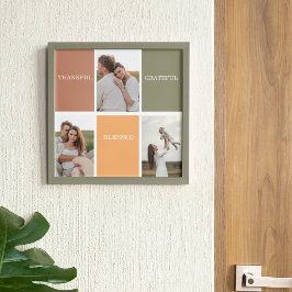 家族のコラージュ写真 |感謝賛美感謝 ポスター