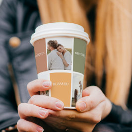 家族のコラージュ写真 |感謝賛美感謝 紙コップ