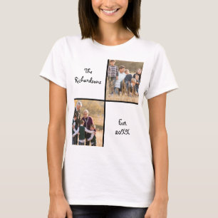家族のコラージュ写真 Tシャツ