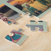 家族のコラージュ6つの写真および姓 ジグソーパズル (側面)