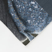 家族のコラージュ6枚の写真シンプルのモダン海軍 フリースブランケット (角)