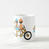 家族のサイクリングとホエールマグ コーヒーマグカップ (中央)