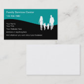 家族のサービス業カード 名刺 (正面/裏面)