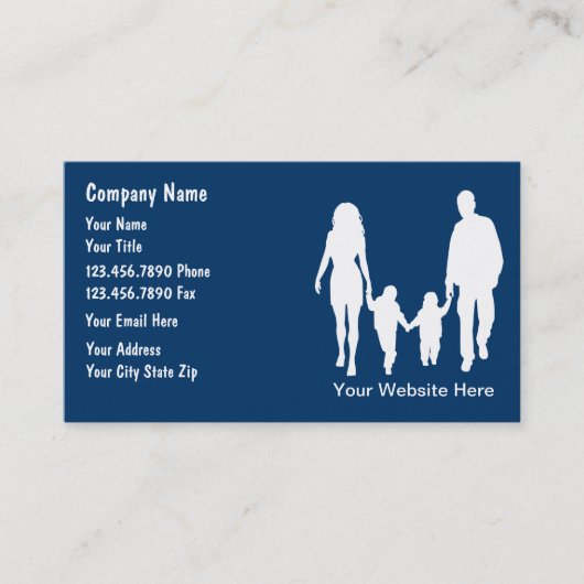 家族のサービス業カード 名刺 (正面)