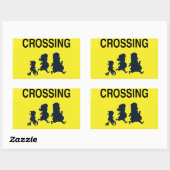 家族のシールを渡る 長方形シール (シート)