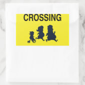 家族のシールを渡る 長方形シール (バッグ)