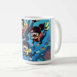 家族のスカイダイビング・ファン コーヒーマグカップ
