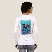 家族のスカイダイビング・ファン トライブレンドTシャツ (背面全体)