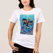 家族のスカイダイビング・ファン トライブレンドＴシャツ (正面)