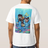 家族のスカイダイビング・ファン Tシャツ (裏面)