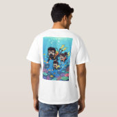 家族のスカイダイビング・ファン Tシャツ (裏面フル)