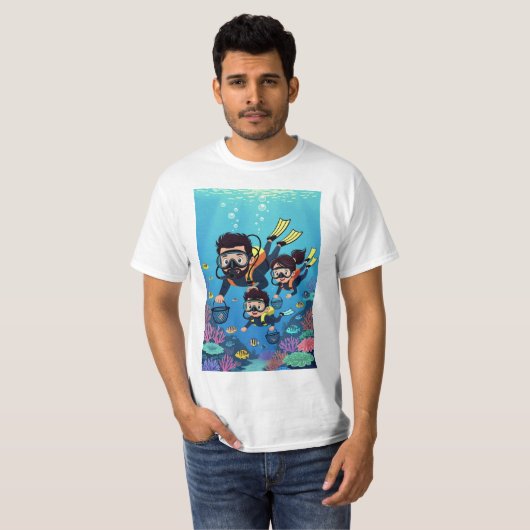 家族のスカイダイビング・ファン Tシャツ (正面フル)