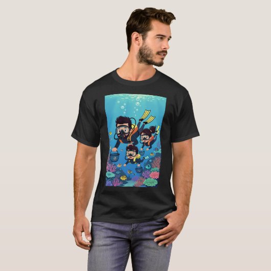 家族のスカイダイビング・ファン Tシャツ (正面フル)