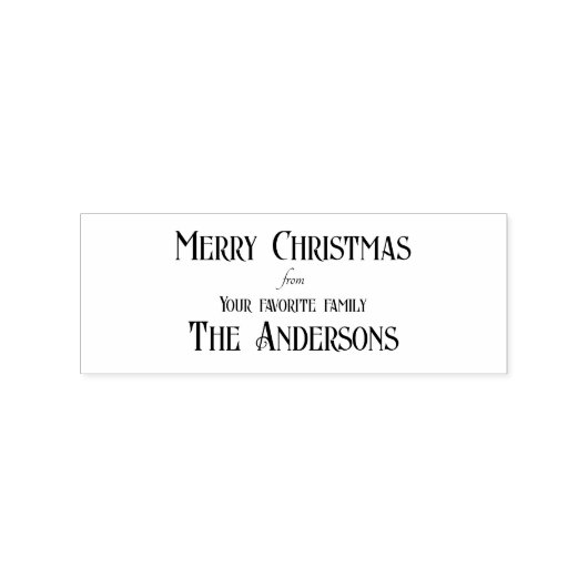 家族のスタンプからお気に入りののメリークリスマス ラバースタンプ (インプリント)