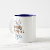 家族のセラピストのかわいいギフト ツートーンマグカップ (正面左)