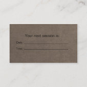 家族のセラピストのアポイントメントの名刺 予約カード (裏面)