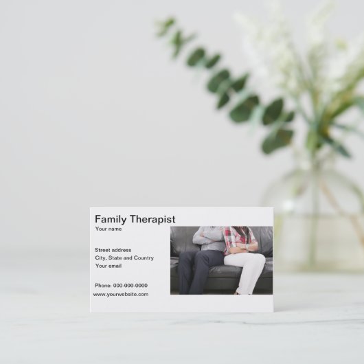 家族のセラピストの名刺 名刺 (スタンド正面)