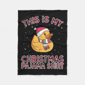 家族のダックのためのクリスマスパジャマこれは私のおもしろいだ フリースブランケット (正面)