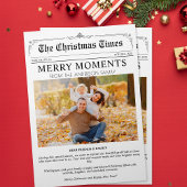 家族のニュースレター年レビューのクリスマスフォト 招待状