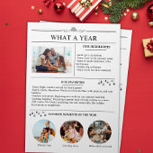家族のニュースレター年レビューのクリスマスフォト 招待状