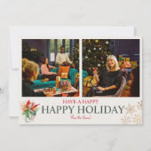 家族のハッピーホリデーカード 招待状 (正面)