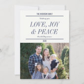家族のハッピーホリデーズクリスマスフォトカード シーズンカード (正面)