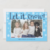 家族のハッピーホリデーズクリスマスフォトカード シーズンカード (正面)