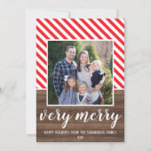 家族のハッピーホリデーズクリスマスフォトカード シーズンカード (正面)
