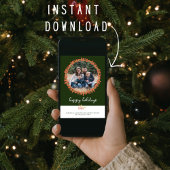 家族のハッピーホリデーズクリスマスフォトカード シーズンカード
