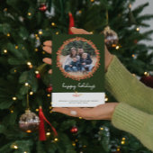 家族のハッピーホリデーズクリスマスフォトカード シーズンカード