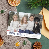 家族のハッピーホリデーズクリスマスフォトカード シーズンカード