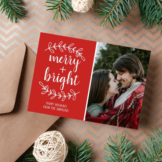 家族のハッピーホリデーズクリスマスフォトカード シーズンカード