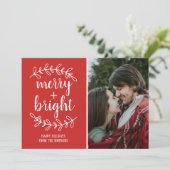 家族のハッピーホリデーズクリスマスフォトカード シーズンカード (スタンド正面)