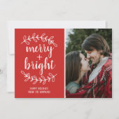 家族のハッピーホリデーズクリスマスフォトカード シーズンカード (正面)