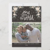 家族のハッピーホリデーズクリスマスフォトカード シーズンカード (正面)