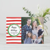 家族のハッピーホリデーズクリスマスフォトカード シーズンカード (スタンド正面)