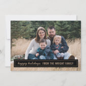 家族のハッピーホリデーズクリスマスフォトカード シーズンカード (正面)