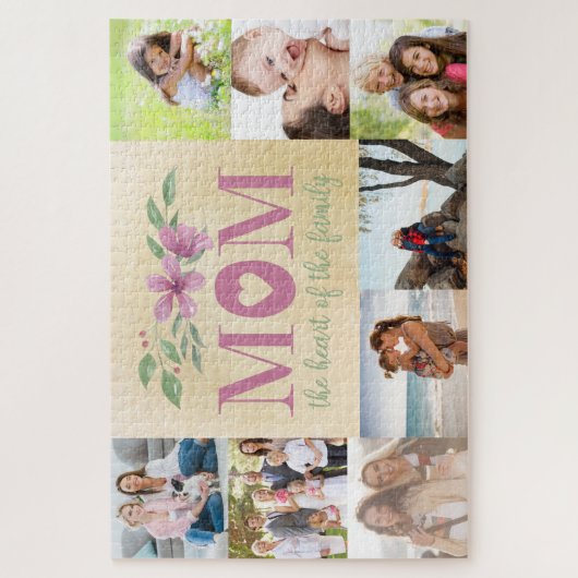 家族のハートの母数々のさん ジグソーパズル (縦)