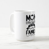 家族のハートを母にする コーヒーマグカップ (正面左)