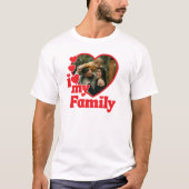 家族のハート写真が大好き Tシャツ (正面)
