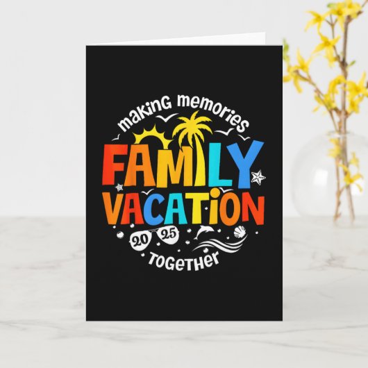 家族のバケーション2025 一緒に思い出を作ろう マッチ カード (黄色い花)