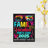 家族のバケーション プンタカナ 2025 思い出を作ろう カード (黄色い花)