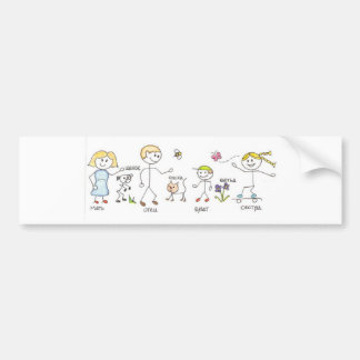 家族のバンパーステッカー バンパーステッカー