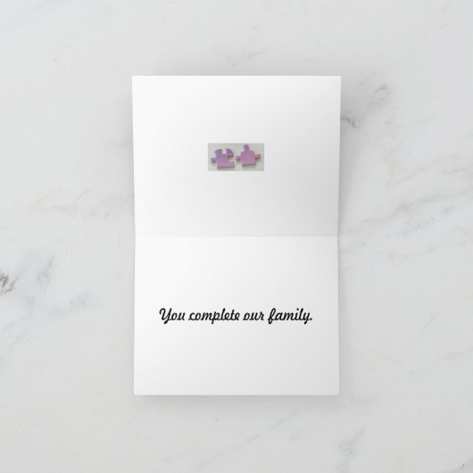 家族のパズル サンキューカード (内部)