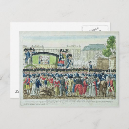 家族のパリフランスのスへの復帰 ポストカード (正面/裏面)