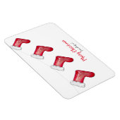 家族のパーソナライズされたクリスマスストッキングプレゼント マグネット (右側)