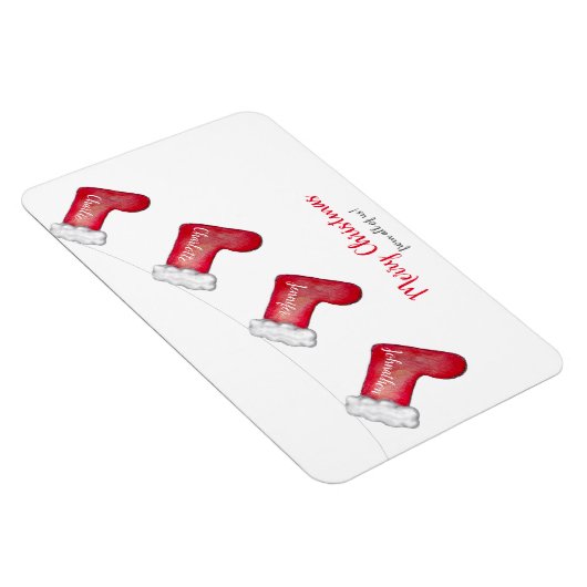 家族のパーソナライズされたクリスマスストッキングプレゼント マグネット (右側)