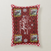 家族のパーソナライズされたクリスマス名と写真 アクセントクッション (正面(垂直))