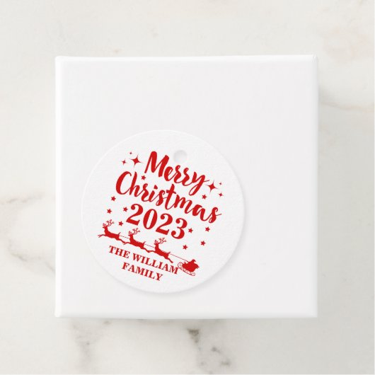 家族のパーソナライズされたクリスマス フェイバータグ (インサイチュ)