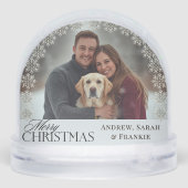 家族のパーソナライズされた写真犬メリークリスマス (裏面)